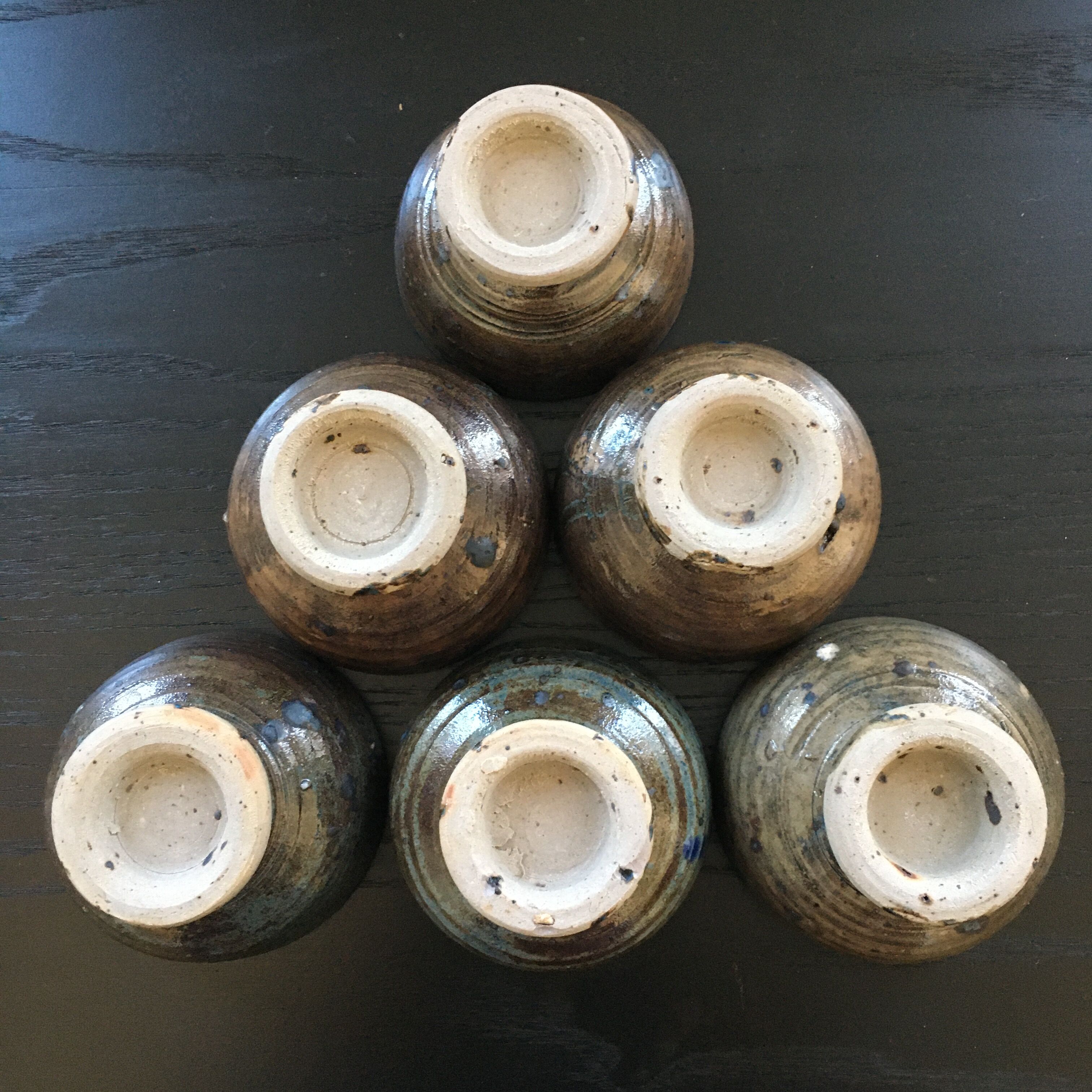 Set of 6 bowls in stoneware