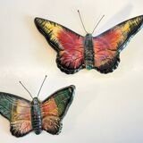 Vintage ceramic wall butterflies