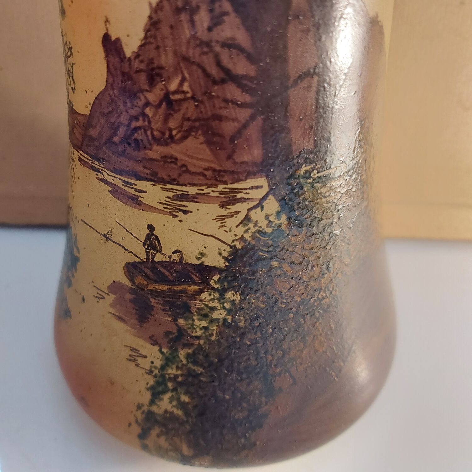 Vase Legras décor lacustre