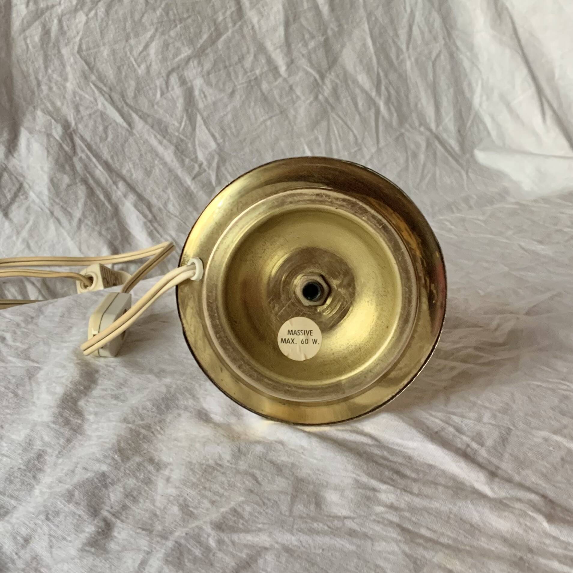 Vintage lamp base in gilded brass