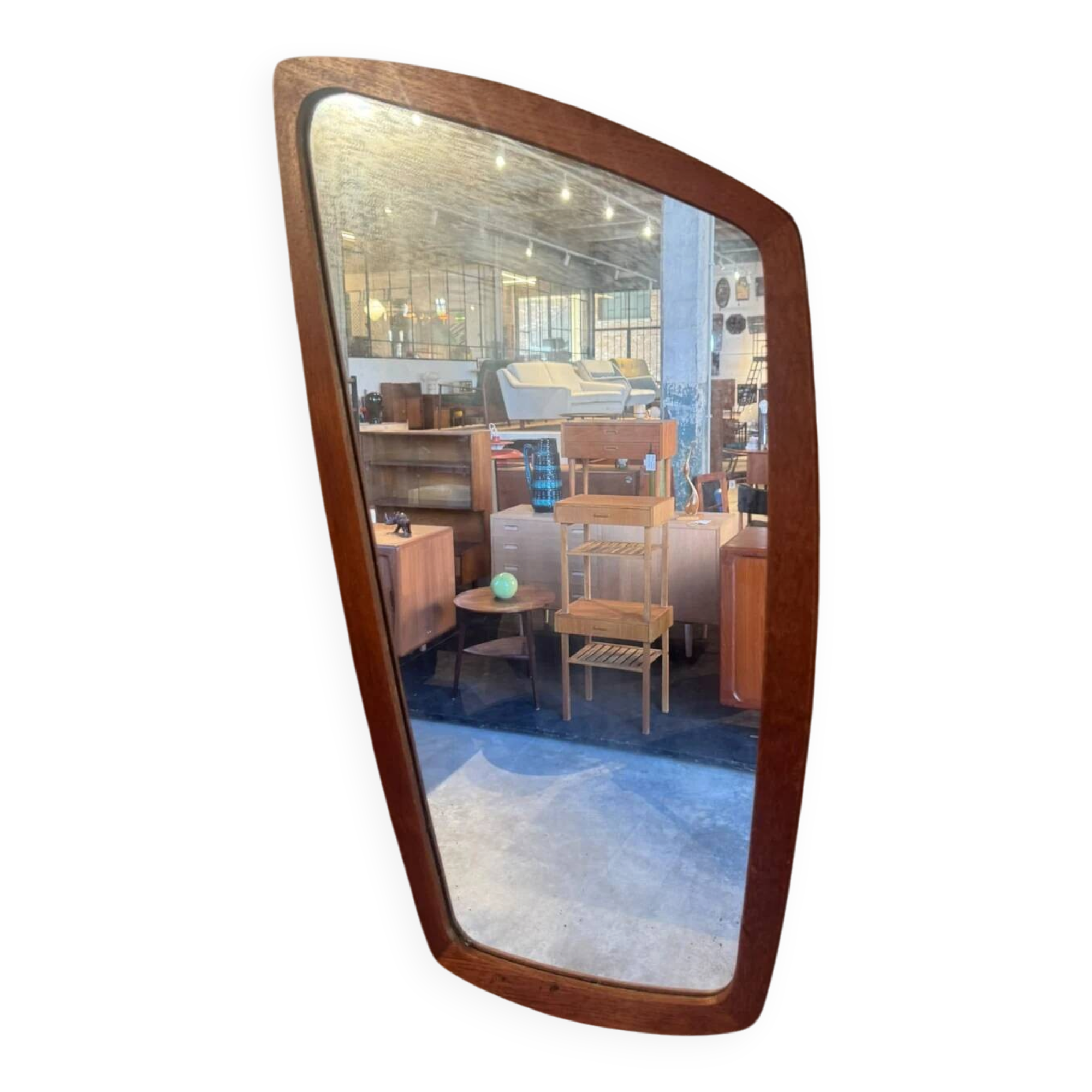 Framed teak mirror, Denmark 1960