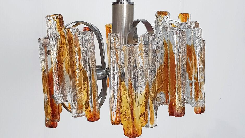 Murano glass chandelier by Carlo Nason for AV Mazzega, Italy 1970