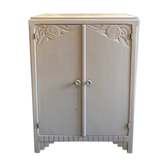Buffet années 50 bois brut & marron glacé