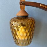 Mid-century teak wall lamp