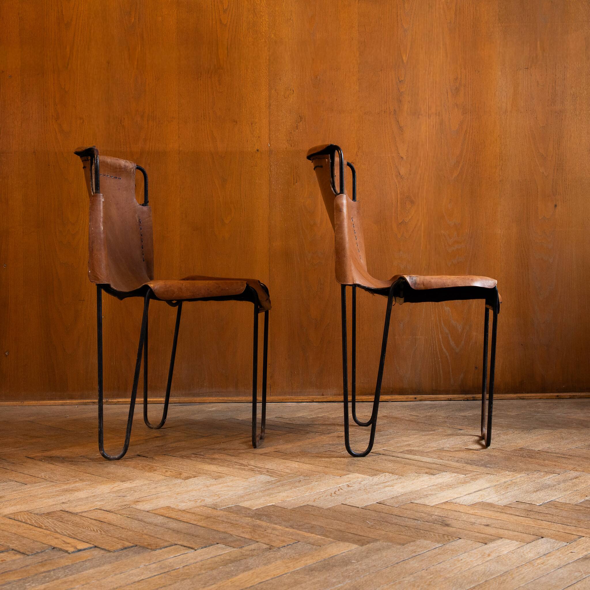 Stackable chairs by Raoul Guys, France 1950s