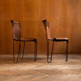 Stackable chairs by Raoul Guys, France 1950s