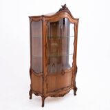 Walnut display case, France, around 1900.