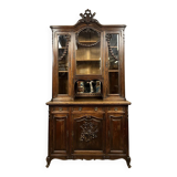 Louis XV / Transition style library buffet in solid oak circa 1880