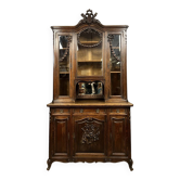 Louis XV / Transition style library buffet in solid oak circa 1880