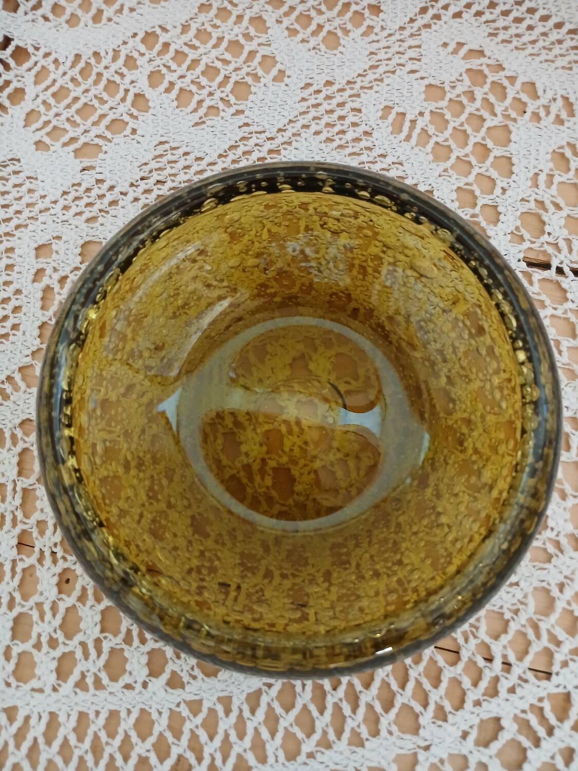 Vide poche, coupe en verre bullé