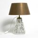 Heavy large Mid Century Modern glass table lamp by Rupert Nikoll Vienna | h