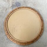 Round wicker mirror from the 50s
