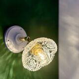 Vintage glass cut lampshade - tableware collection -
