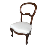 Louis XV style chair in cherry wood and fabric