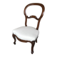Chaise style Louis XV en merisier et tissu