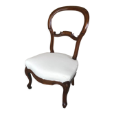 Louis XV style chair in cherry wood and fabric