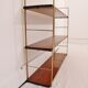 Vintage brass and mahogany shelves 1960