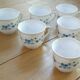 Set of 6 coffee cups model Véronica, forget-me-not