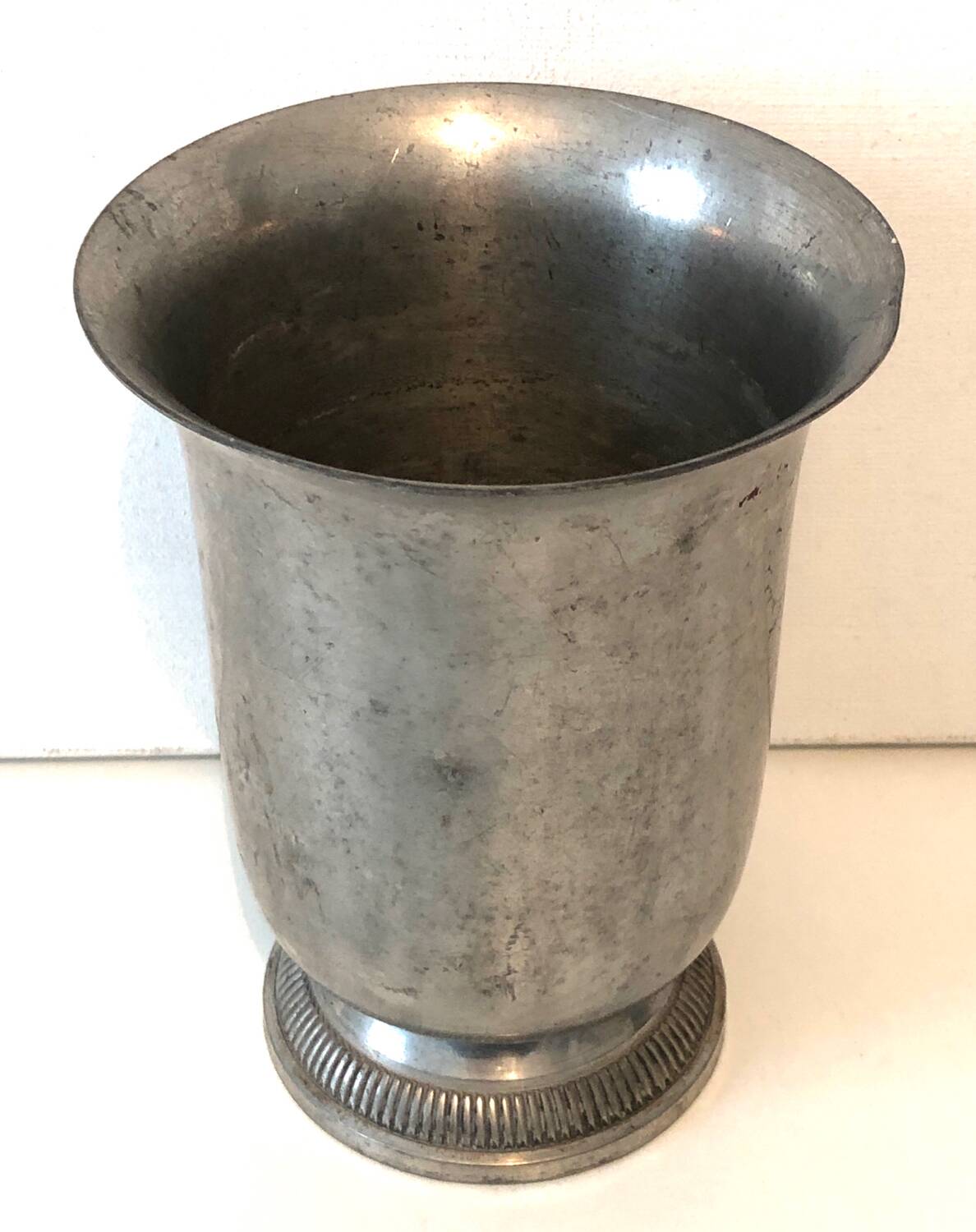 Antique pewter vase