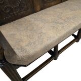 Vintage corner bench in wood in Henri II style