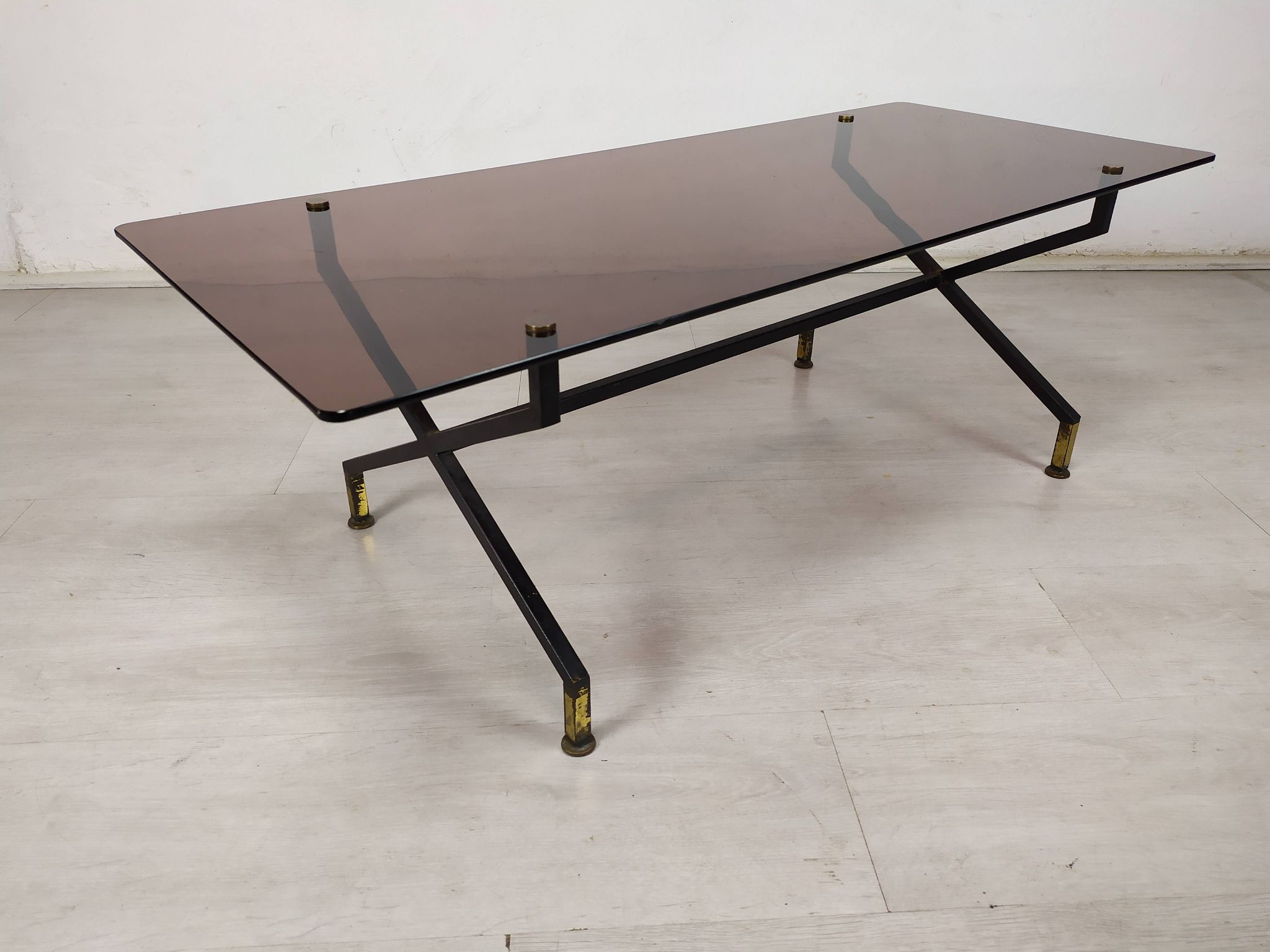 Table basse vintage verre