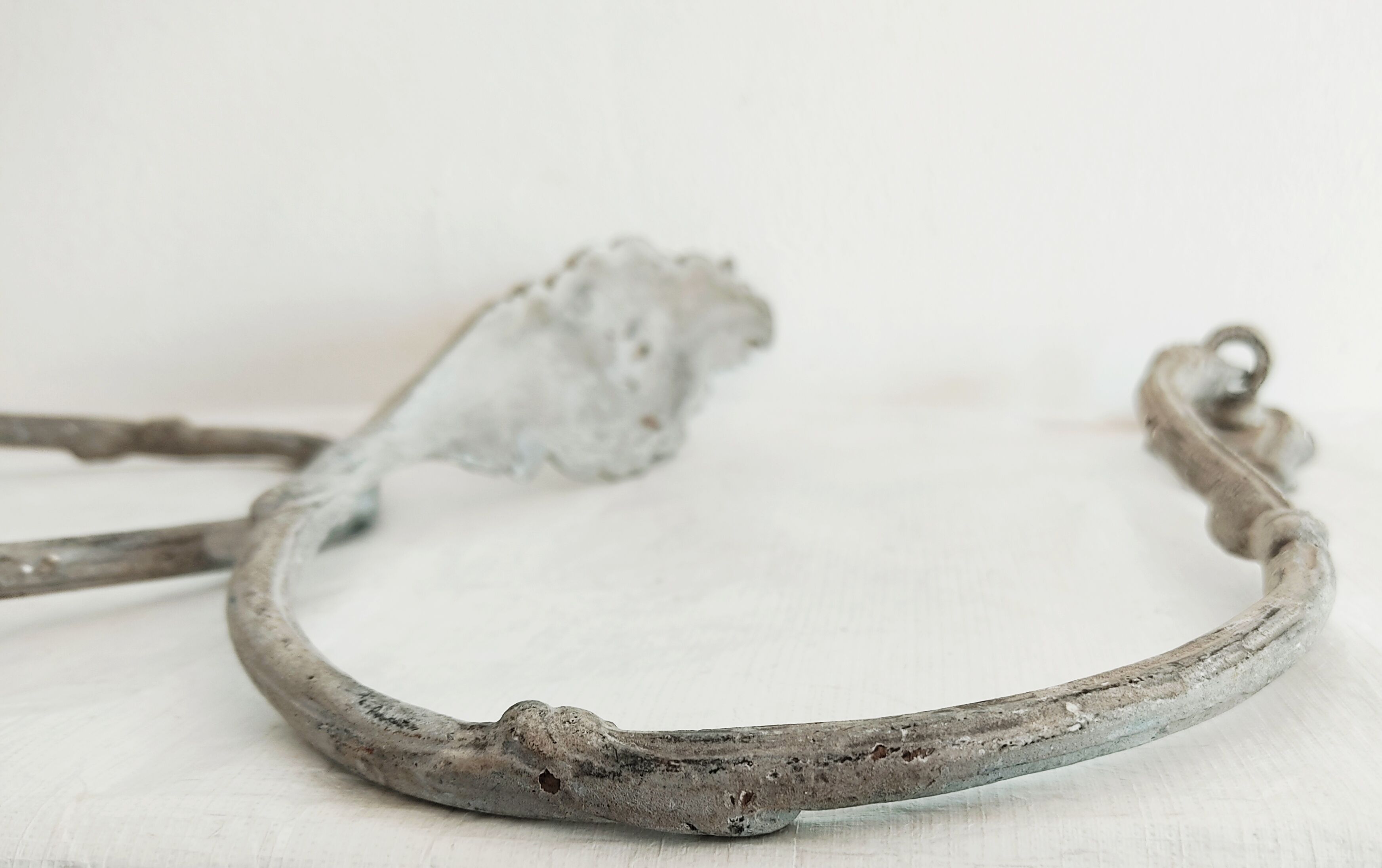 Pair of door-kisses of old curtains