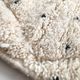 Moroccan berber carpet blessed ouarain ecru with black polka dots and diamonds engraved 150x102cm
