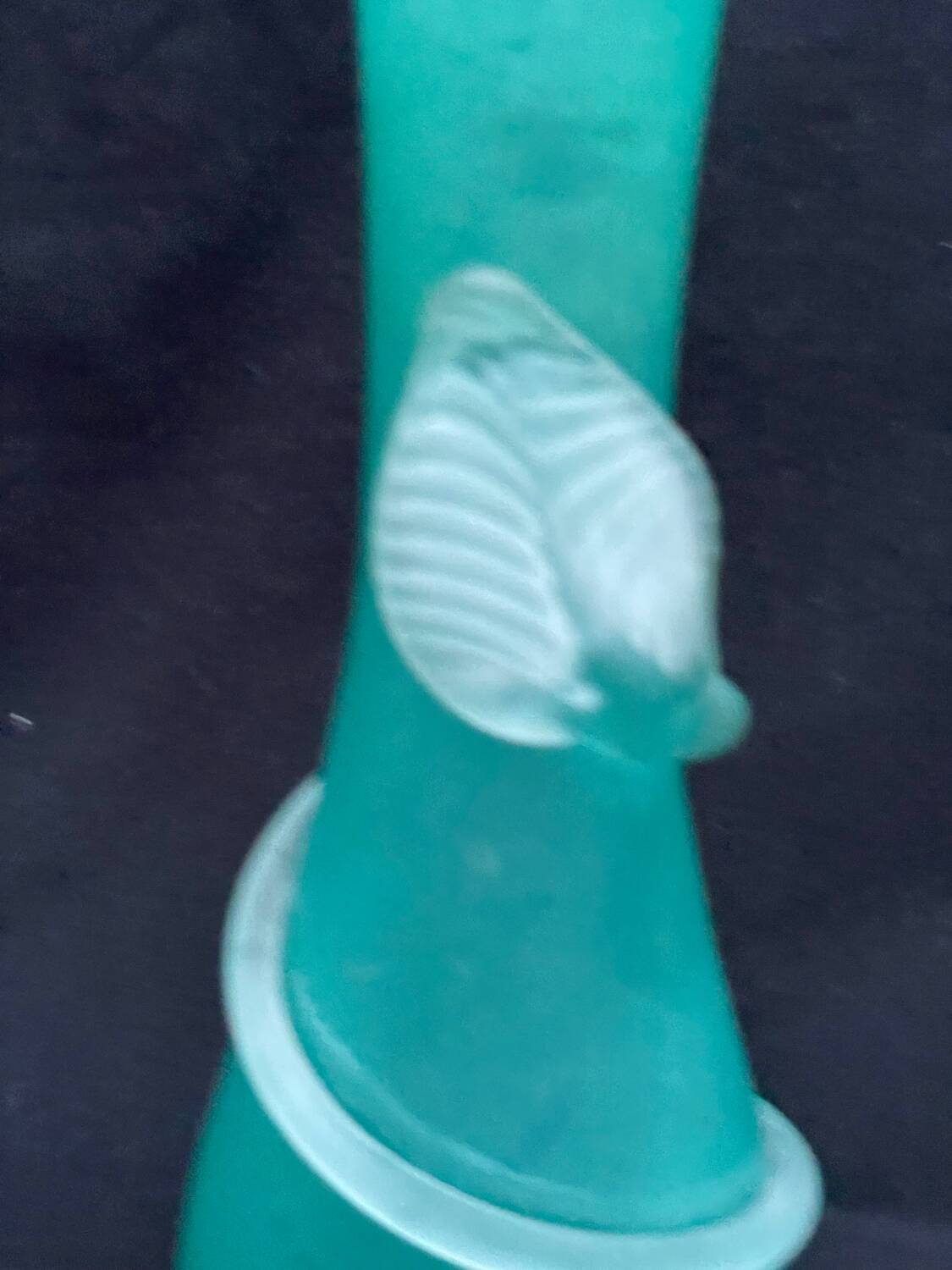 Glass paste vase, art glassworks from Toul, France