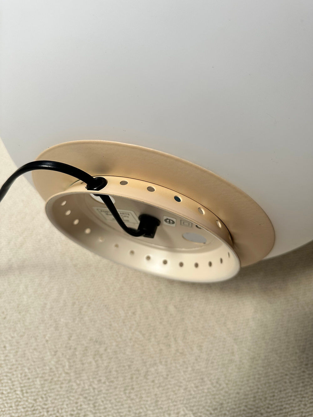 XL floor/table lamp 'Uovo', Ben Swildens, Fontana Arte, Italy, 1970s