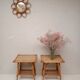Pair of vintage rattan bedside tables