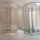 Pair of pots to jams in glass fluted on foot early 20th e