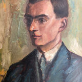 Portrait of a man Professor Arts Deco Strasbourg around 1900