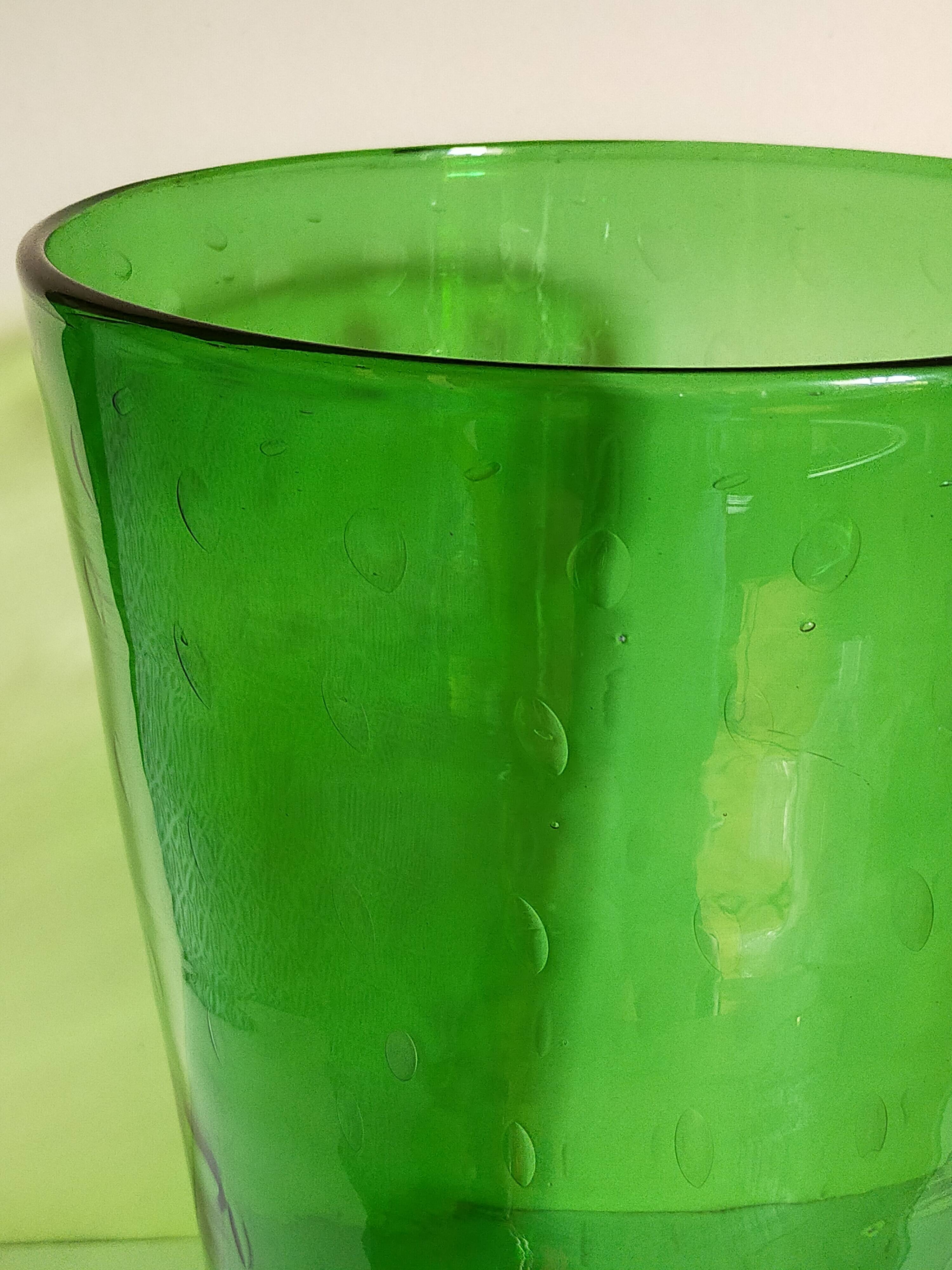 Empoli blown glass vase 35 cm