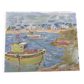 Oil "Fishing boats at Port Le Guilvinec"