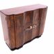 Art Deco walnut commode cabinet, Western Europe, mid-20th century.