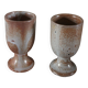Lot 2 mazagrans grès vintage marbré