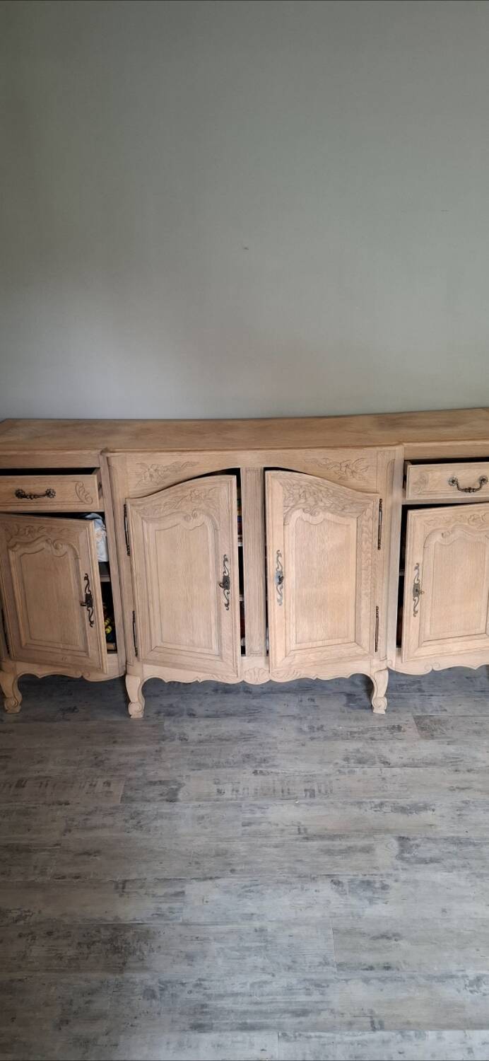 Rustic oak airbrushed sideboard