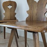 Pair of Alsatian oak chairs