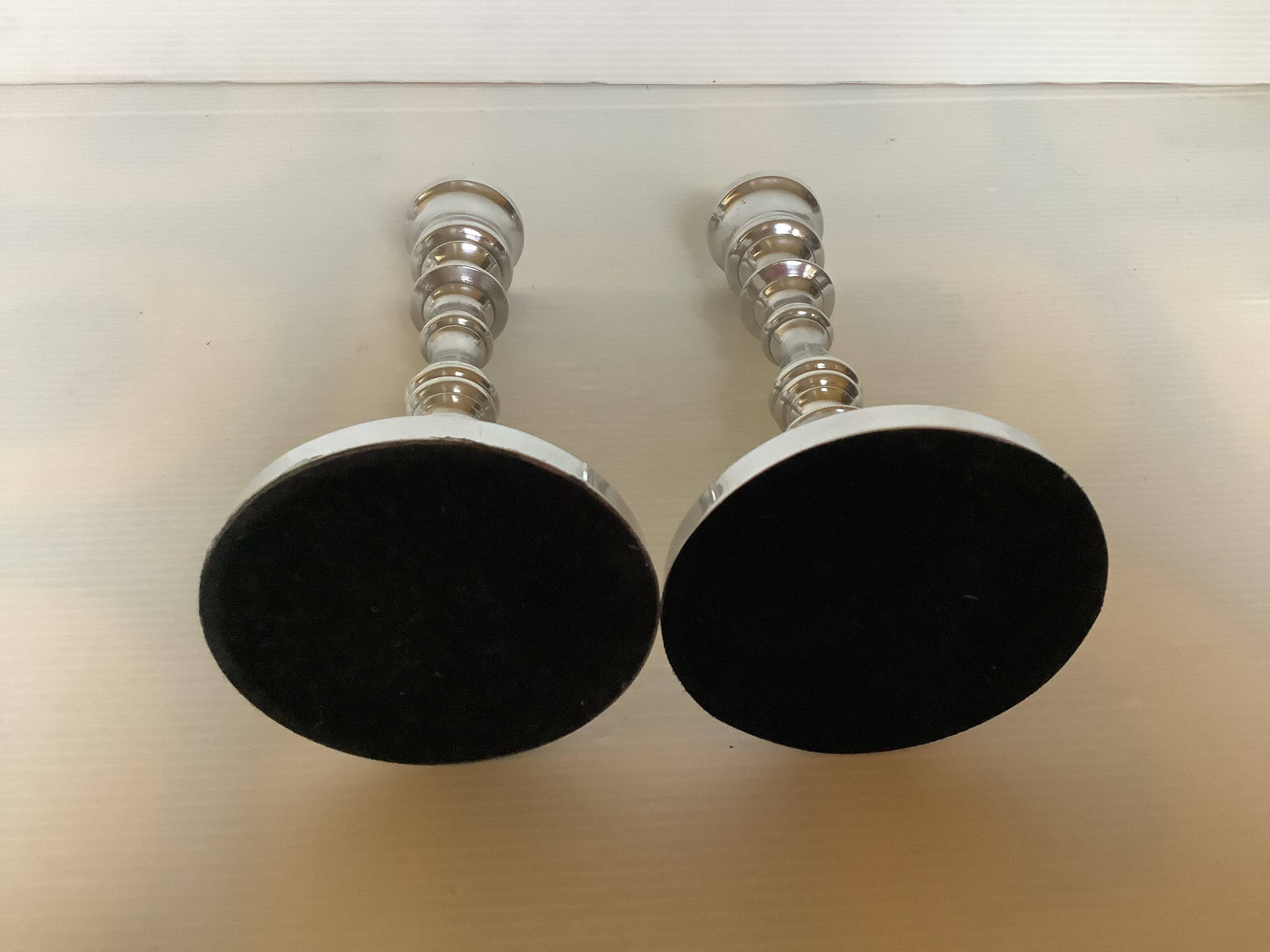 Pair of silver candlesticks
