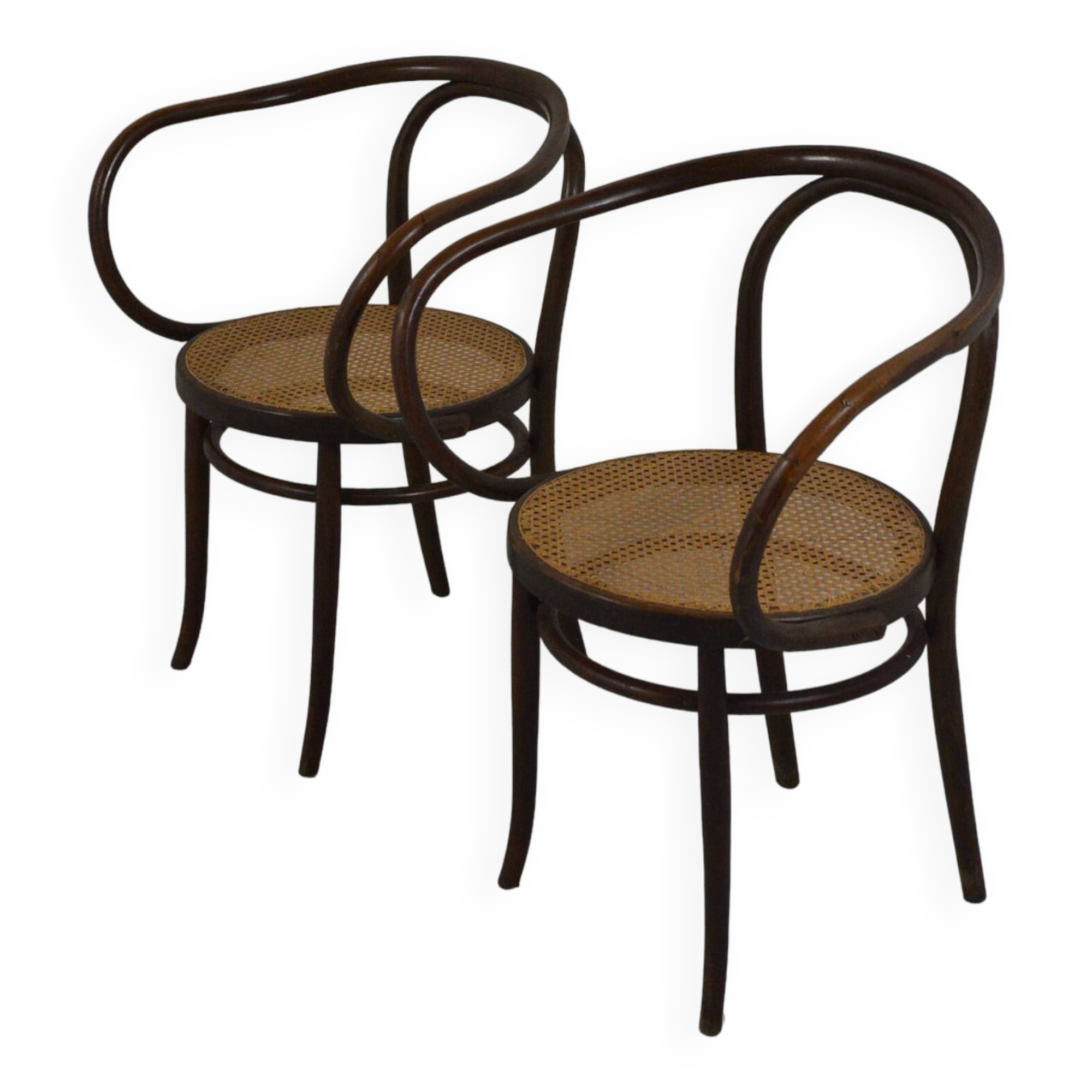 Pair of Thonet armchairs mod. 209 known as Le Corbusier