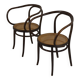 Pair of Thonet armchairs mod. 209 known as Le Corbusier