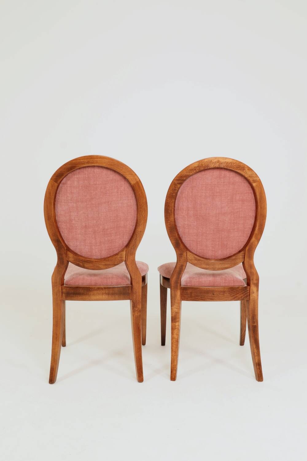 Set of 6 medallion dining chairs, Indian pink