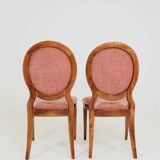 Set of 6 medallion dining chairs, Indian pink