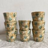 Espresso coffee cups with hand-painted decor, 1960s