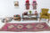 3x10 pastel pink & blue vintage rug