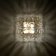 pair vintage wall lamps 60s golden crystal fine gold
