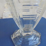 Vase art déco  en verre taillé
