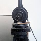 Industrial in height to be adjusted vintage clamp lamp from the 1970s