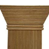 Vintage Rattan Column Planter Bamboo Bohemian Pillar '70s Rattan Mcguire