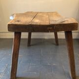 Brutalist oak coffee table